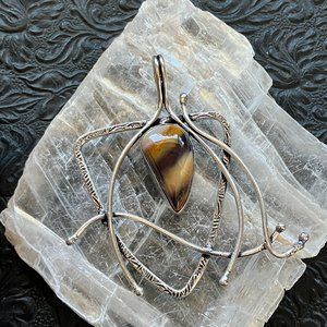 Witchy Mookaite Jasper Crystal Stone Jewelry Pendant
